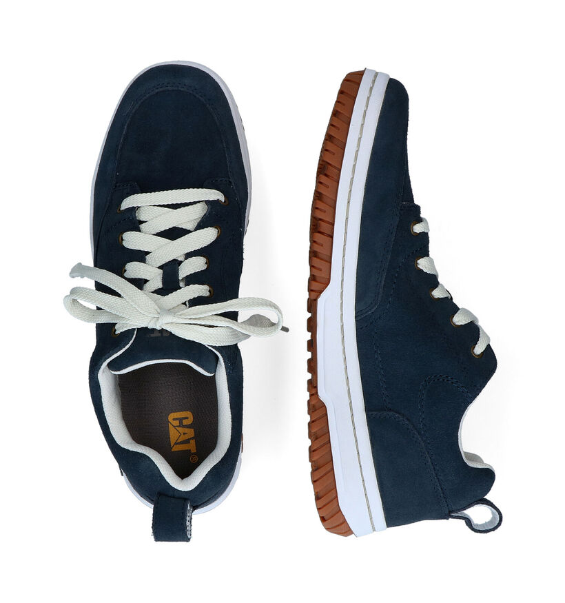 Caterpillar Decade Blauwe Sneakers in nubuck (295144)