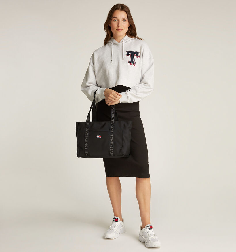 Tommy Hilfiger TJW Ess Daily Tote Cabas avec fermeture éclair en Noir pour femmes (349983)