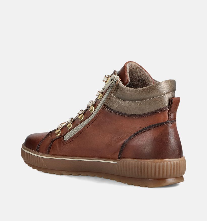 Remonte Cognac Hoge Schoenen voor dames (360395) - geschikt voor steunzolen
