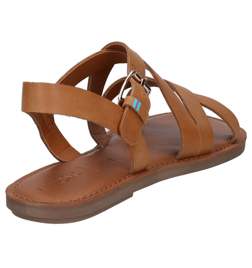 Toms Sicily Sandales en Cognac en cuir (288341)