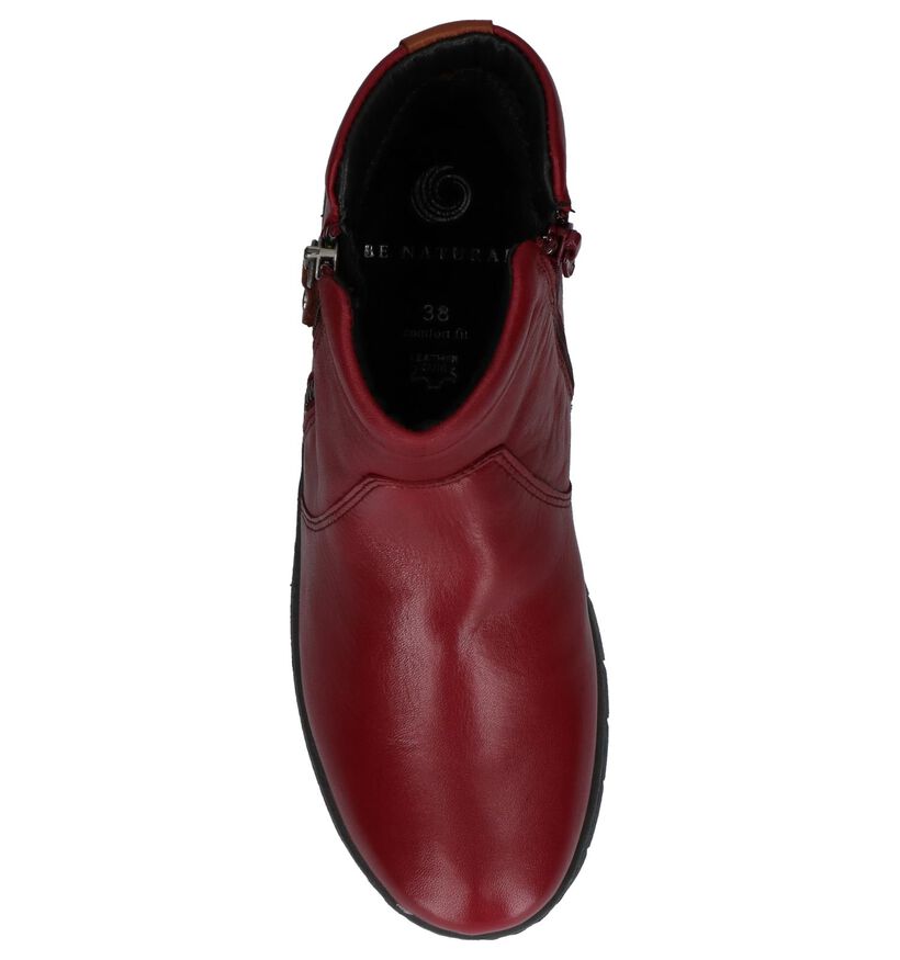 Bordeaux Hoge Schoenen Be Natural in leer (225928)