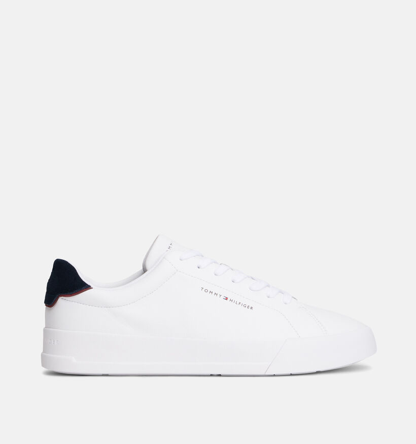 Tommy Hilfiger Court Leather Chaussures &agrave; lacets en Blanc pour hommes (374909) - pour semelles orthop&eacute;diques