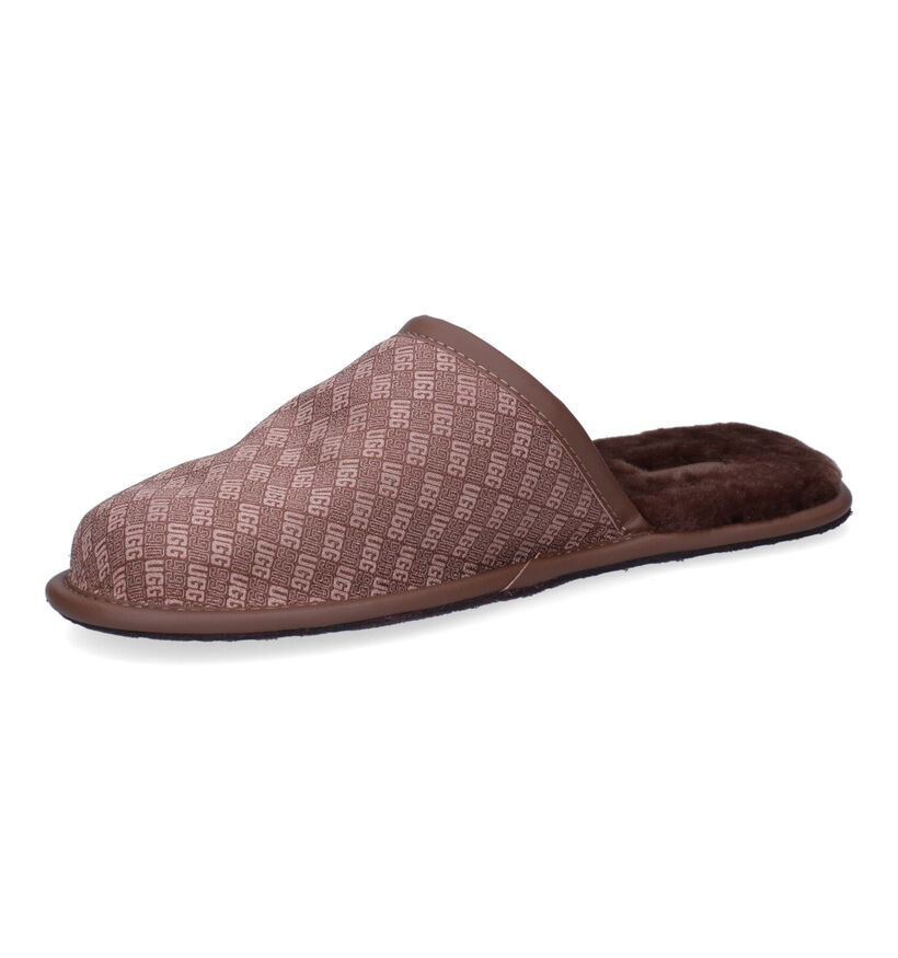 UGG Scuff Logo Jacquard Pantoufles en Marron pour hommes (294999)