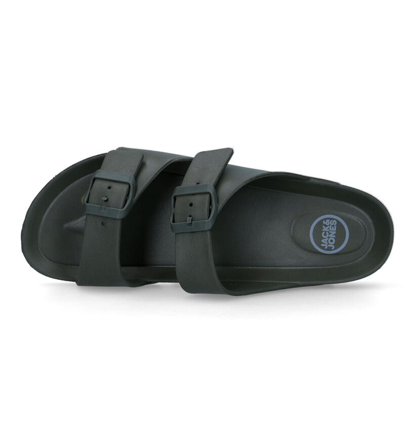 Jack & Jones Croxton Moulded Kaki Badslippers in kunststof (321030)