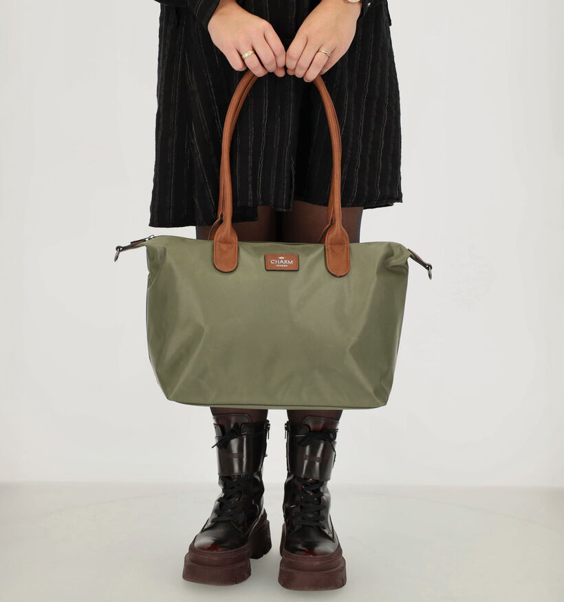 Charm London Kakigroene Shoppertas voor dames (374394)