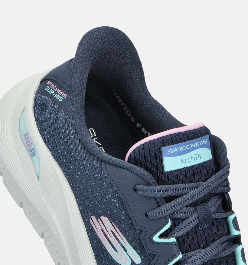 Skechers Arch Fit Slip-ins Donkerblauwe Sneakers voor dames (359721) - geschikt voor steunzolen