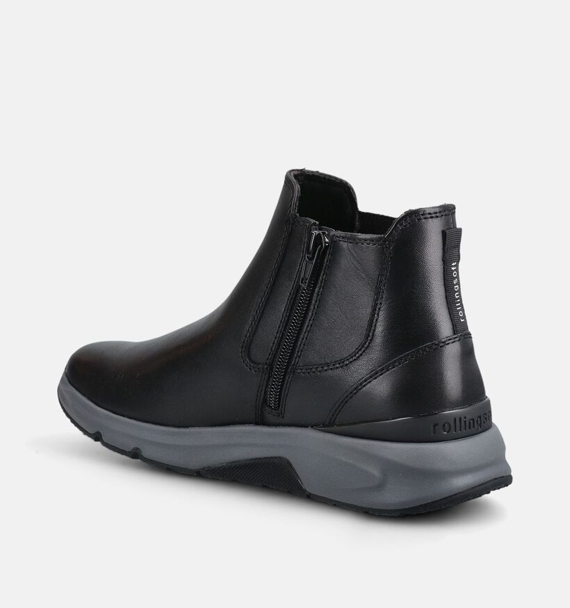 Gabor Comfort Zwarte Boots Chelsea voor dames (376952) - geschikt voor steunzolen