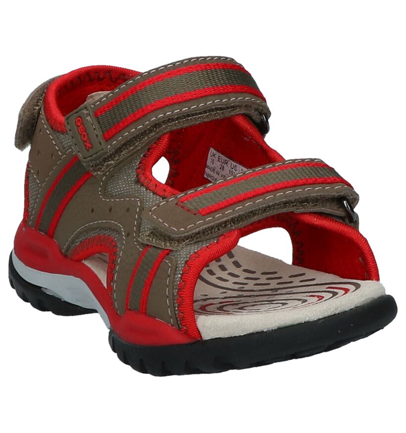 Geox Sandales en Rouge en simili cuir (213177)