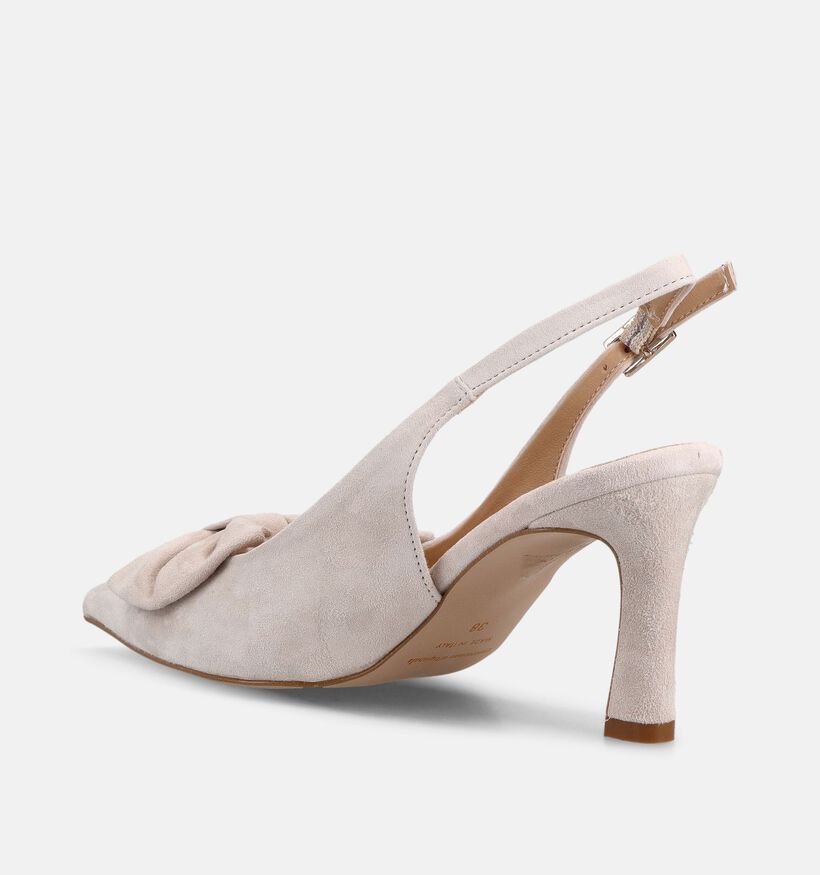 Laurent David Camoscio Kiss Lichtbeige Slingback Pumps voor dames (373558)