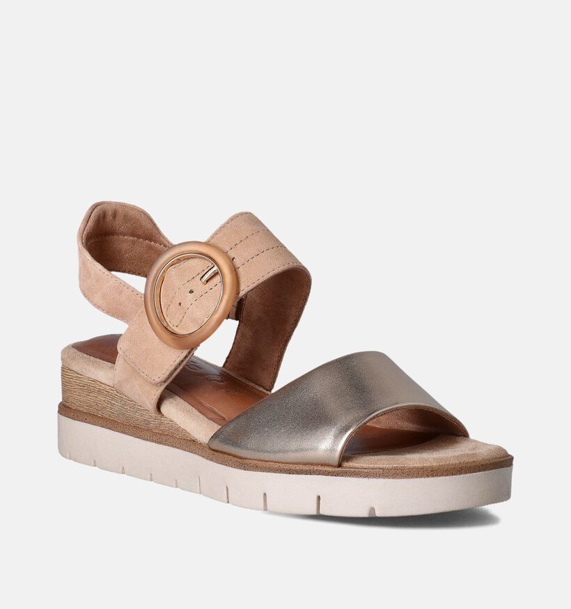 Tamaris Sandales compensées en Camel pour femmes (354368)