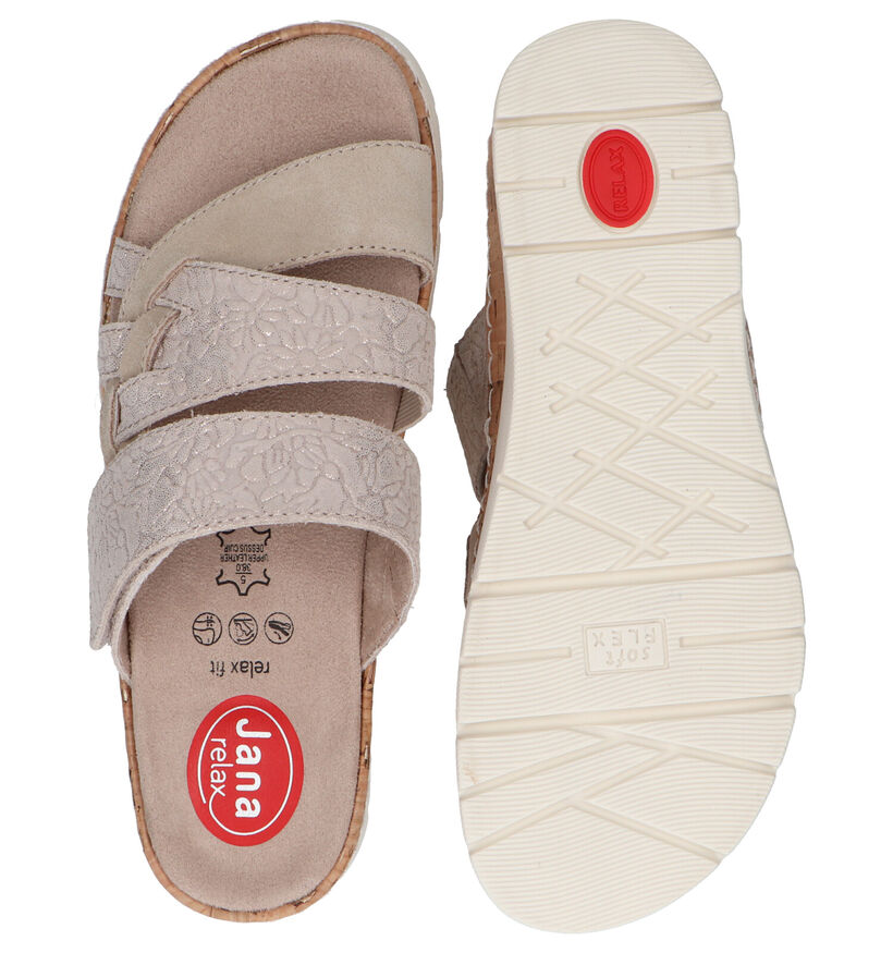 Jana Beige Sandalen in nubuck (286448)