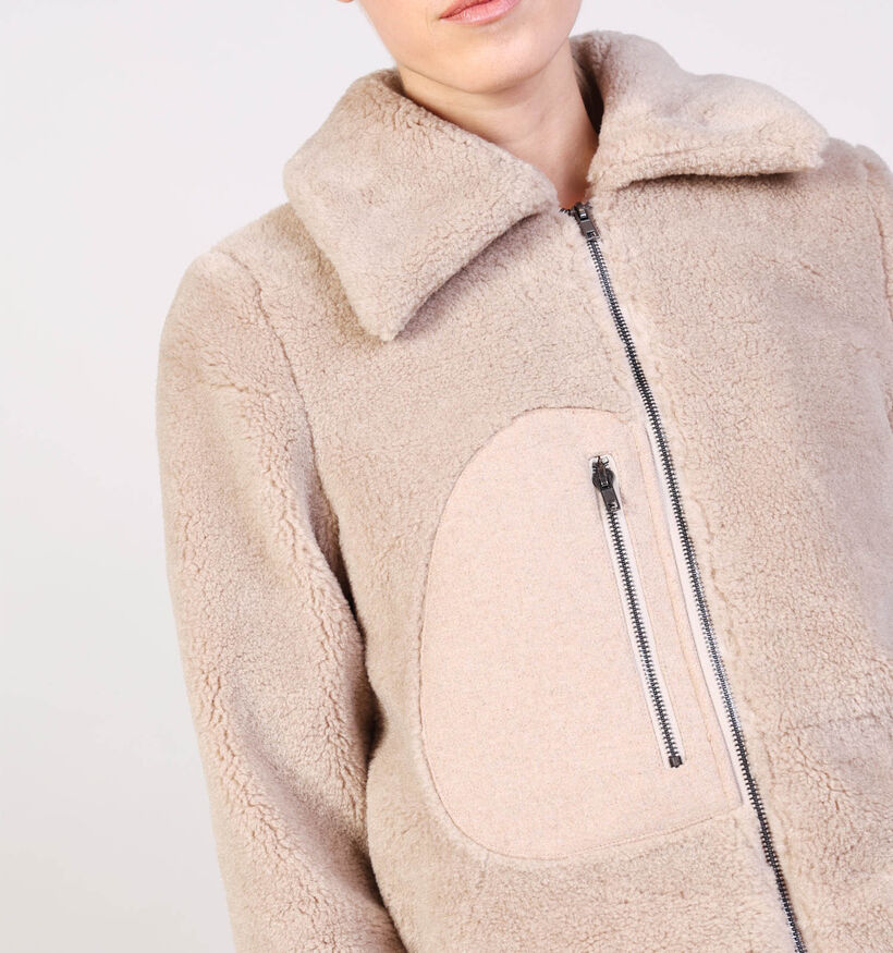 Desires Isolde Teddy Manteau en Beige pour femmes (364720)