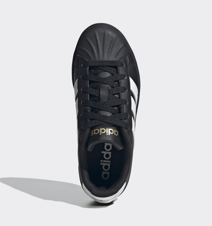 Adidas Streettalk J Baskets basses en Noir pour gar&ccedil;ons (372695) - pour semelles orthop&eacute;diques