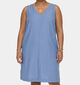 ONLY Carmakoma Joanna V-Neck Blauwe Midi-Jurk voor dames (374864)