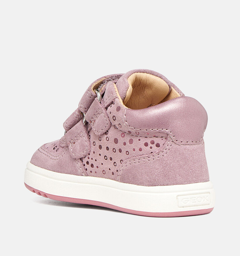 Geox Biglia Girl Baskets montantes en Rose pour filles (377729) - pour semelles orthop&eacute;diques
