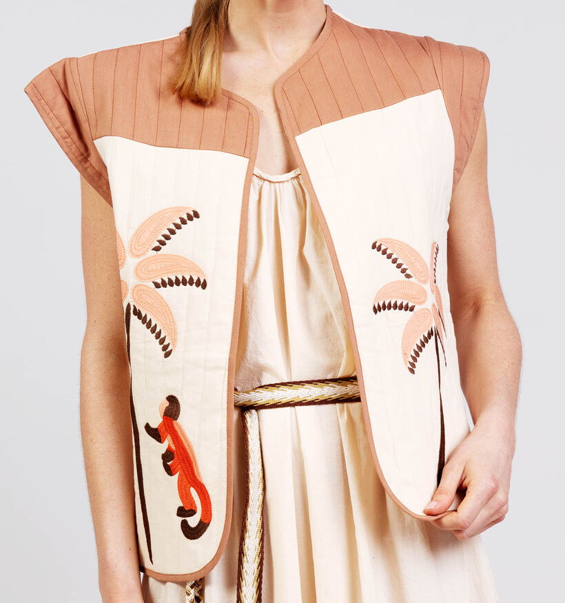 Orfeo Romain Veste en Beige/Marron pour femmes (375190)