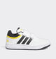 adidas Hoops 3.0 Baskets en Blanc/Jaune pour filles, garçons (366070) - pour semelles orthopédiques
