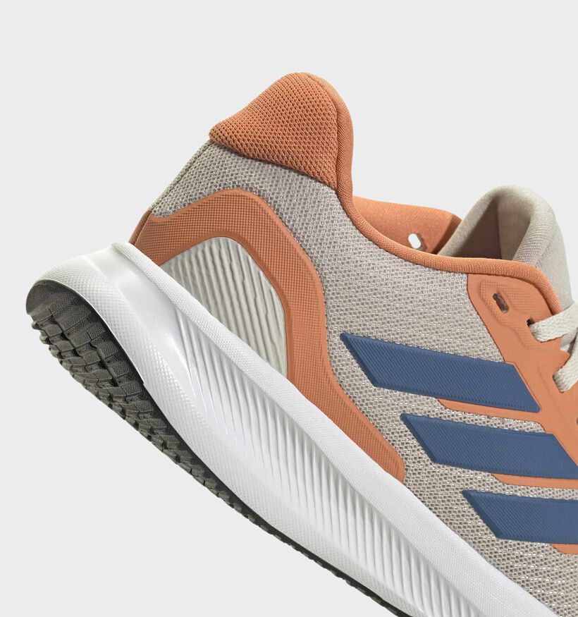 adidas Runfalcon Baskets basses en Gris pour gar&ccedil;ons (372650) - pour semelles orthop&eacute;diques