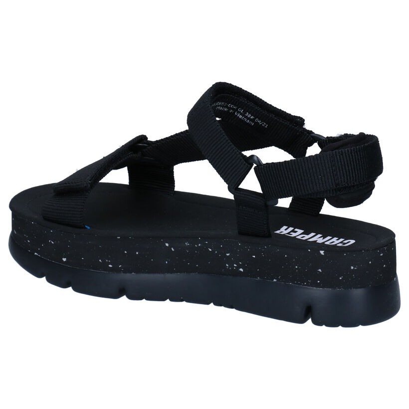 Camper Zwarte Sandalen in stof (288436)