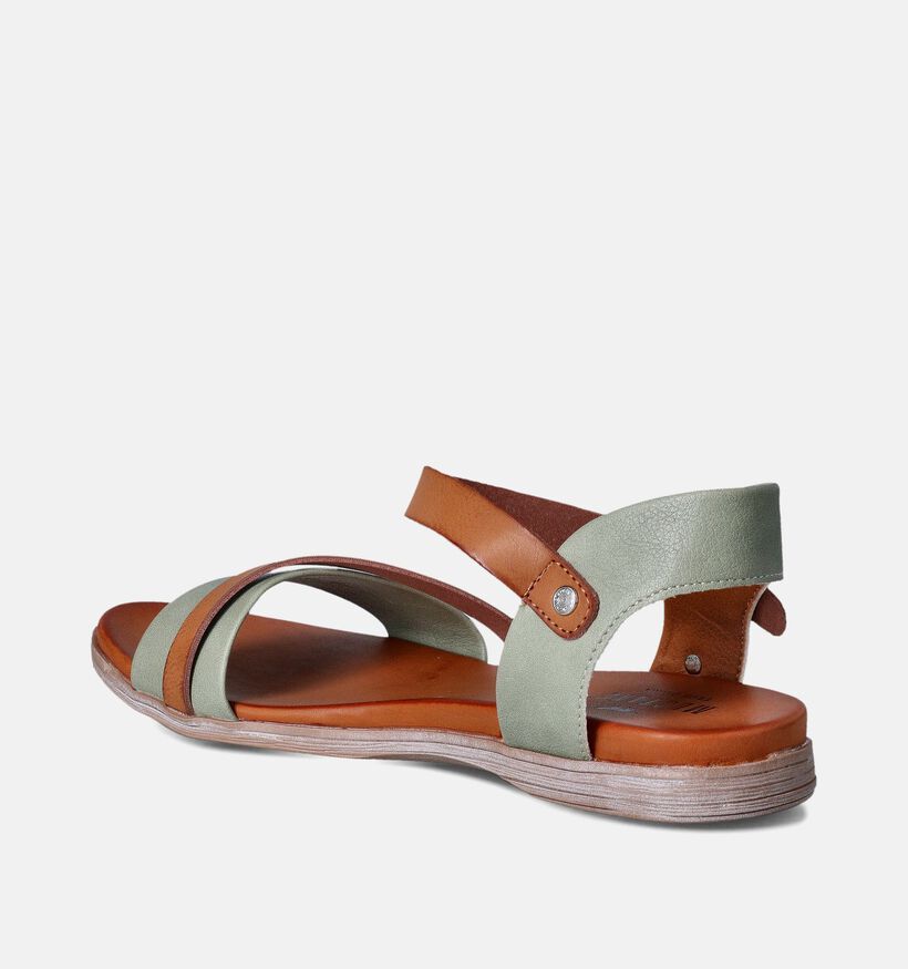 Mustang Kaki/Cognac Sandalen voor dames (353425)