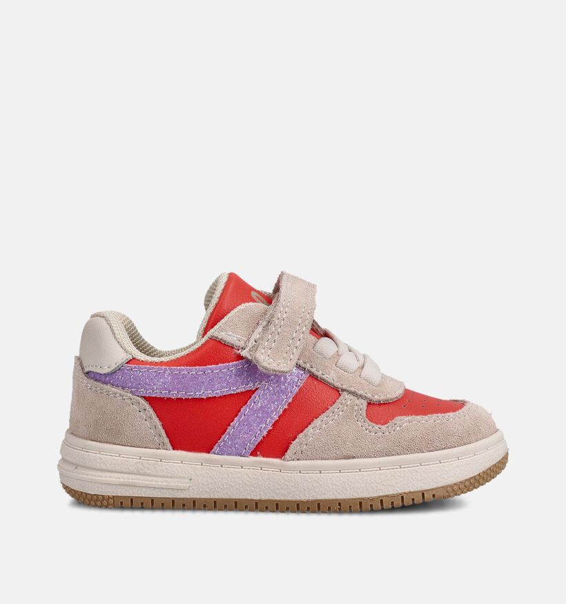 Milo & Mila Beige/Oranje Sneakers voor meisjes (370883)