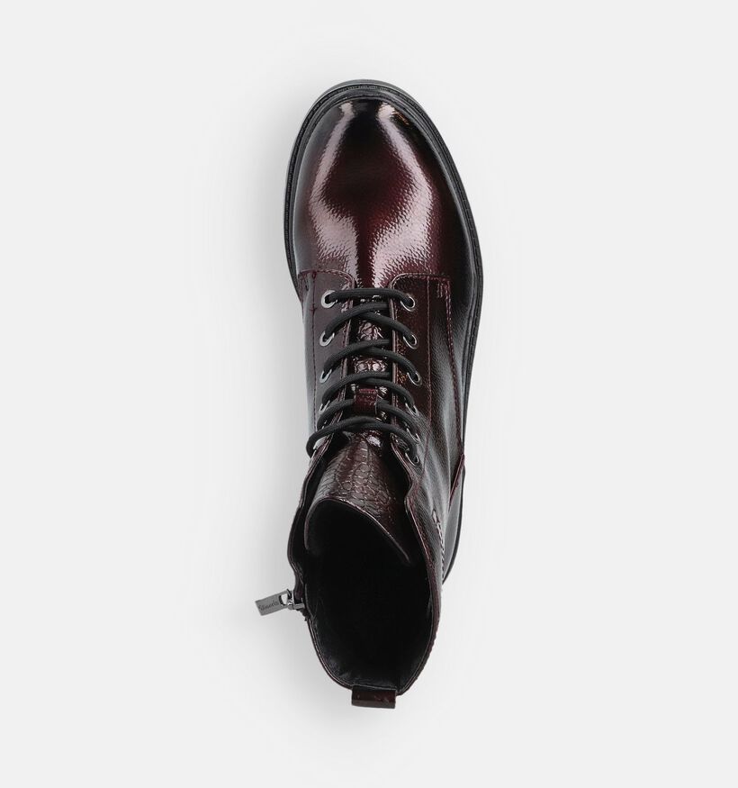 Tamaris Bordeaux Boots met Veter en Rits voor dames (378921) - geschikt voor steunzolen