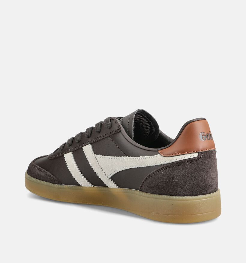 Gola Viper Leather Donkerbruine Sneakers voor heren (376437) - geschikt voor steunzolen