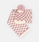 Via Limone Ensemble Écru/Rose Bonnet et Écharpe pour filles (367434)