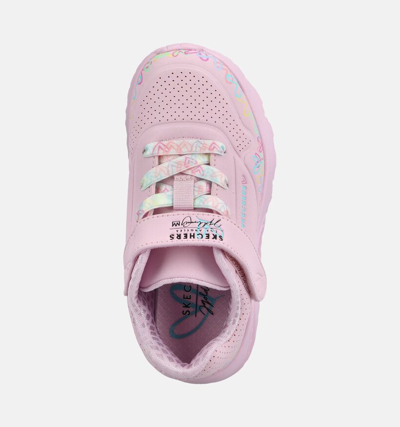 Skechers Uno Heart Craze Roze Sneakers voor meisjes (375699)