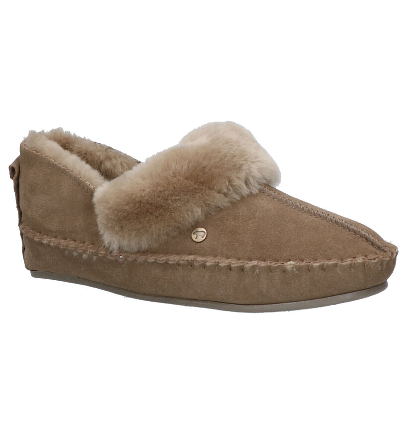 Warmbat Polar Fox Cognac Pantoffels in daim (261216)