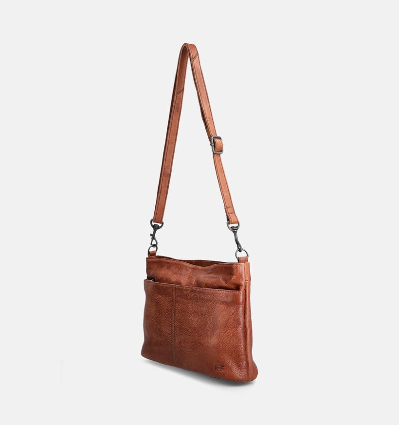 Bear Design Sac port&eacute; crois&eacute; en Cognac pour femmes (382127)