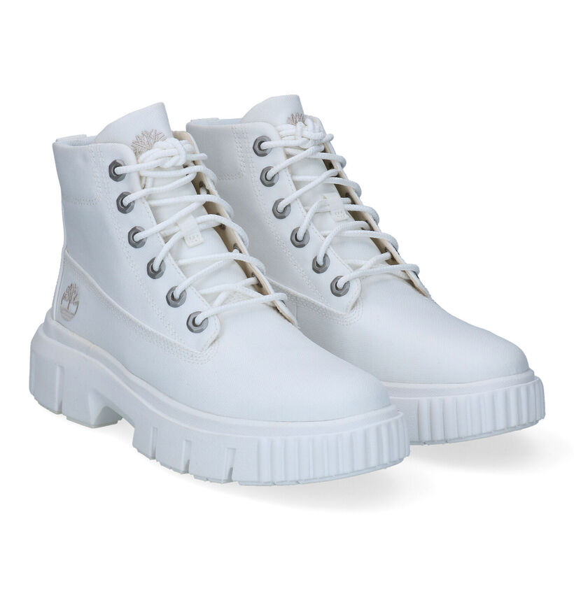 Timberland Greyfield Fabric Bottines en Blanc en textile (303673)