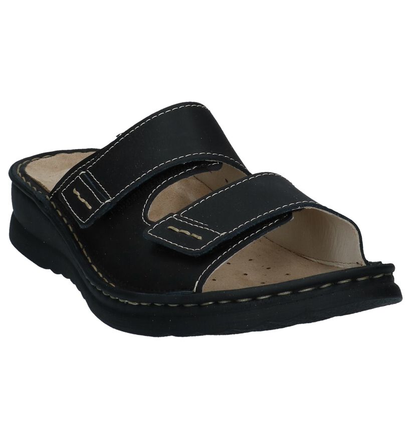 Zwarte Comfortabele Slippers Rohde voor heren (250733) - geschikt voor steunzolen