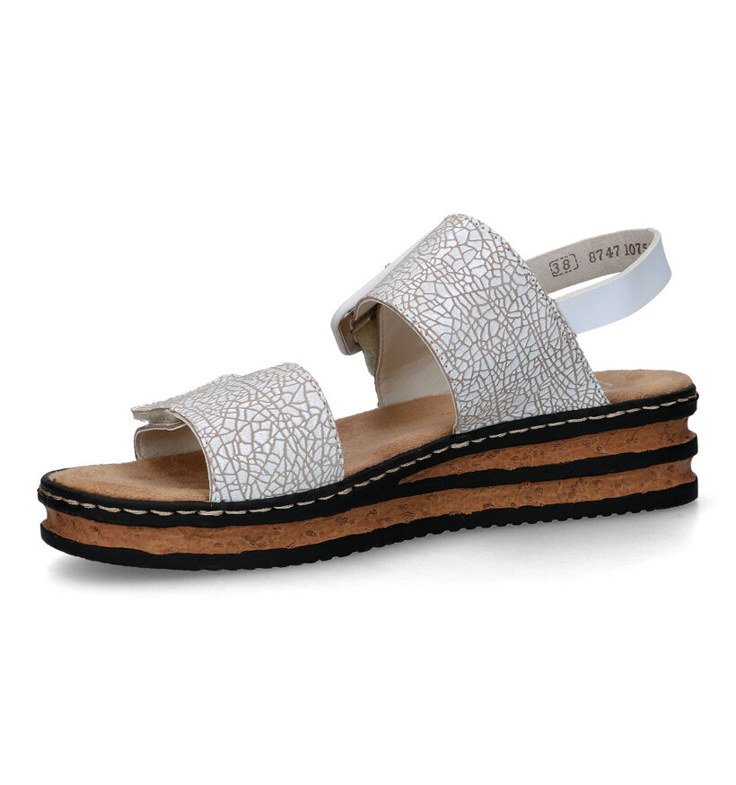 Rieker Witte Sandalen voor dames (323622)