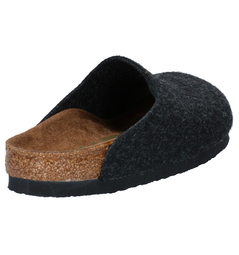 Birkenstock Amsterdam Vegan Grijze Pantoffels in stof (294812)