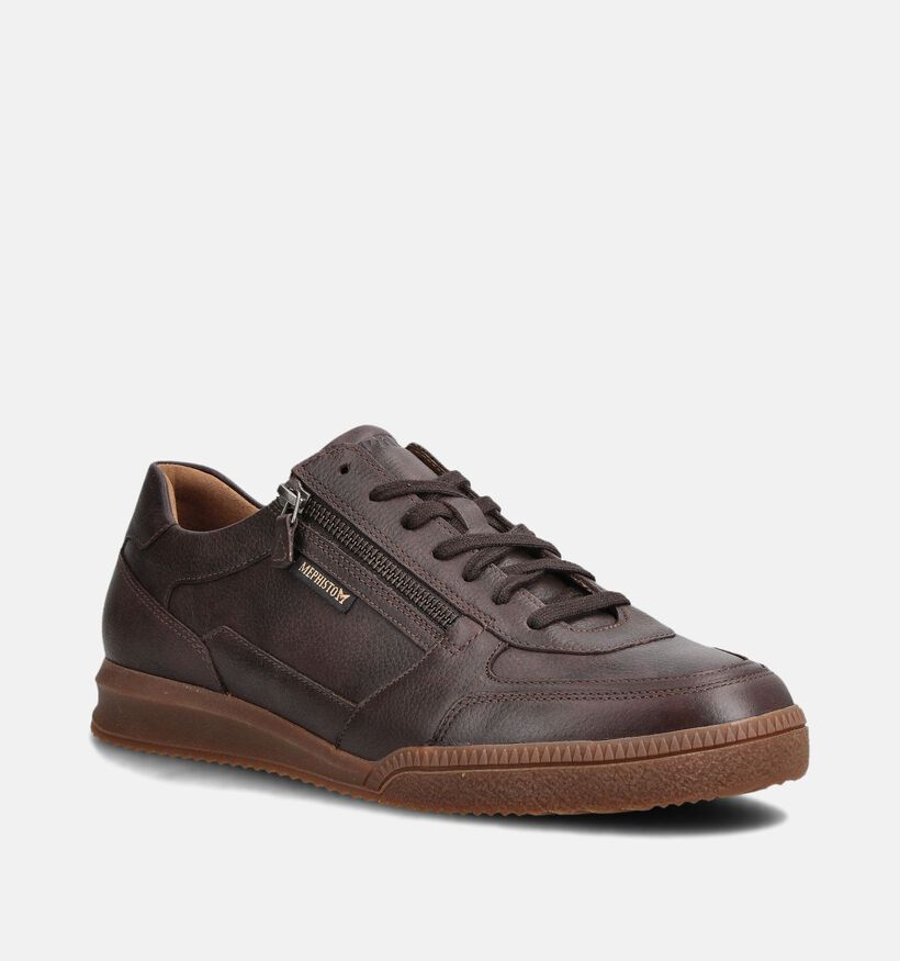 Mephisto Endrik Nevada Bruine Rits-veterschoenen voor heren (362828) - geschikt voor steunzolen
