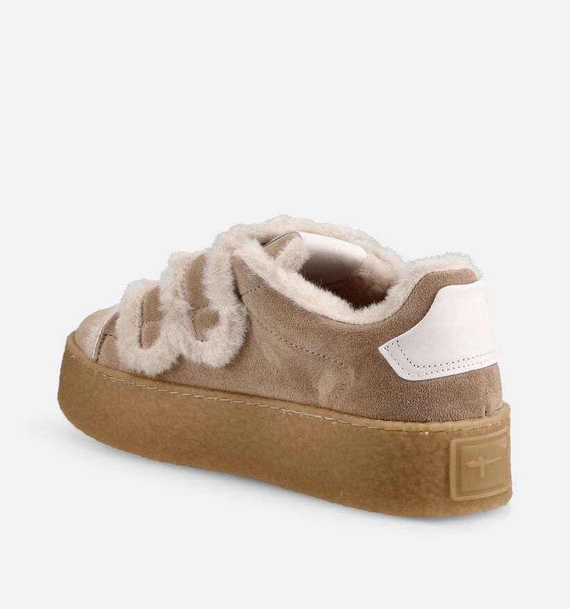 Tamaris Donkerbeige Schoenen met Velcro voor dames (381083) - geschikt voor steunzolen