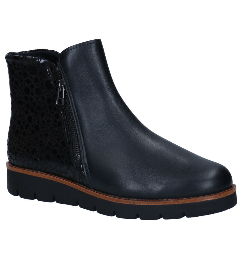 Solemade Zoe 58 Zwarte Enkellaarzen voor dames (331666) - geschikt voor steunzolen