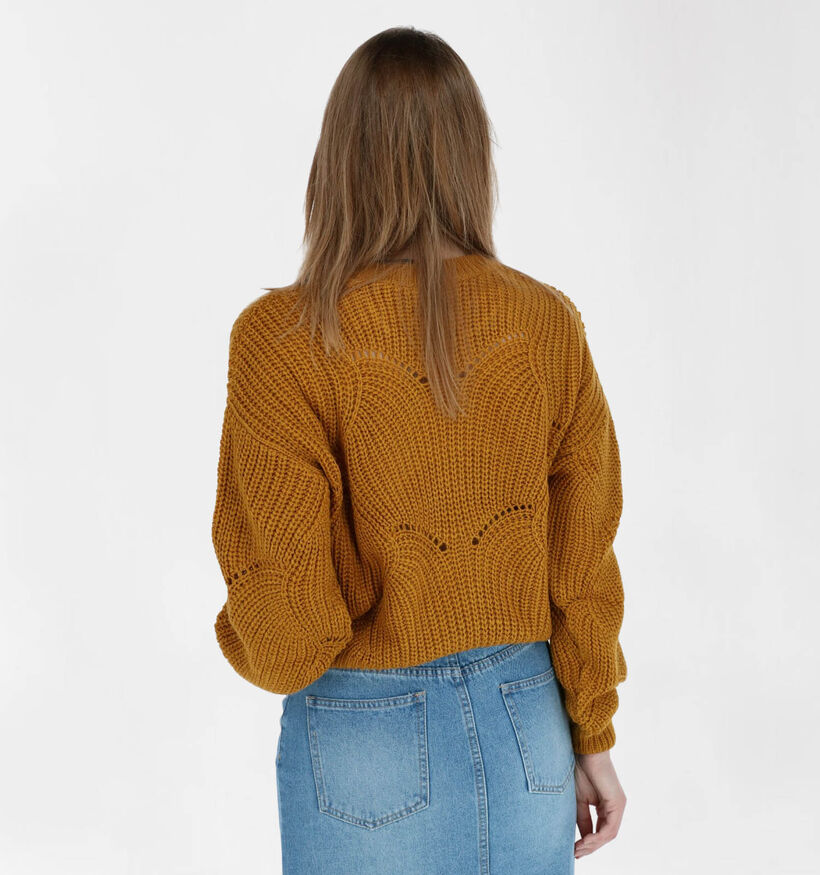 Pieces Benita Pull en Jaune (287638)