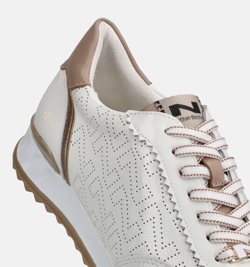 Nathan-Baume Baskets habill&eacute;es en Blanc pour femmes (372234) - pour semelles orthop&eacute;diques