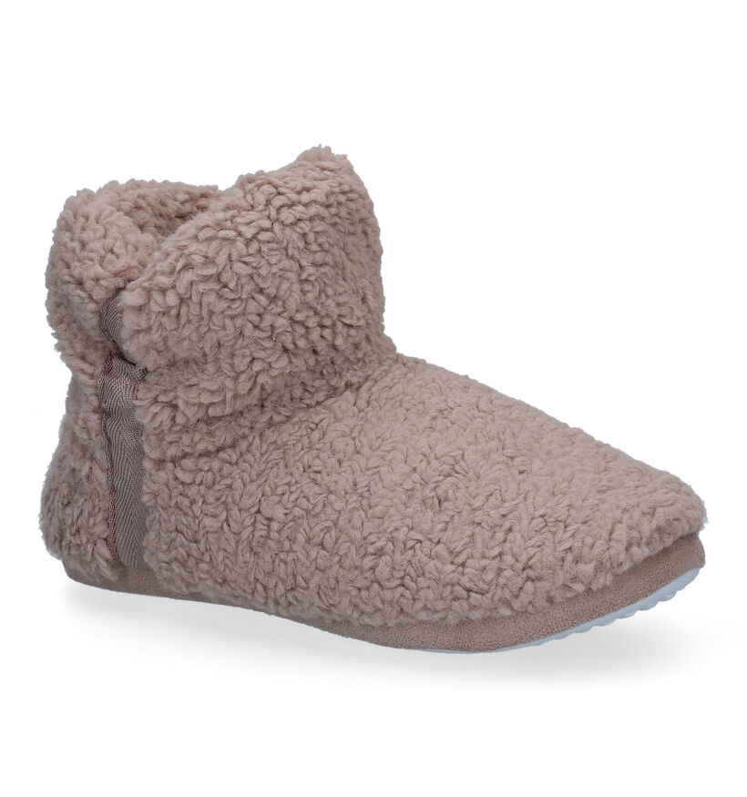 Torfs Home Taupe Pantoffels in stof (299835)