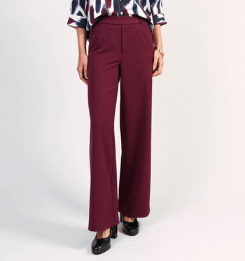 Vila Pantalons Marron/Bleu/Bordeaux