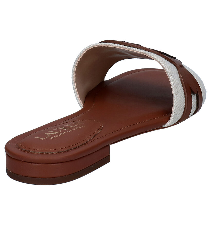 Lauren Ralph Lauren Cognac Muiltjes in stof (291438)