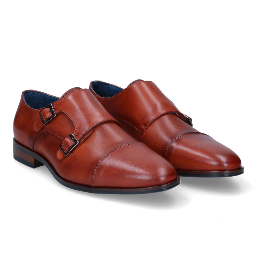 Berkelmans Chaussures classiques en Cognac pour hommes (323072) - pour semelles orthopédiques