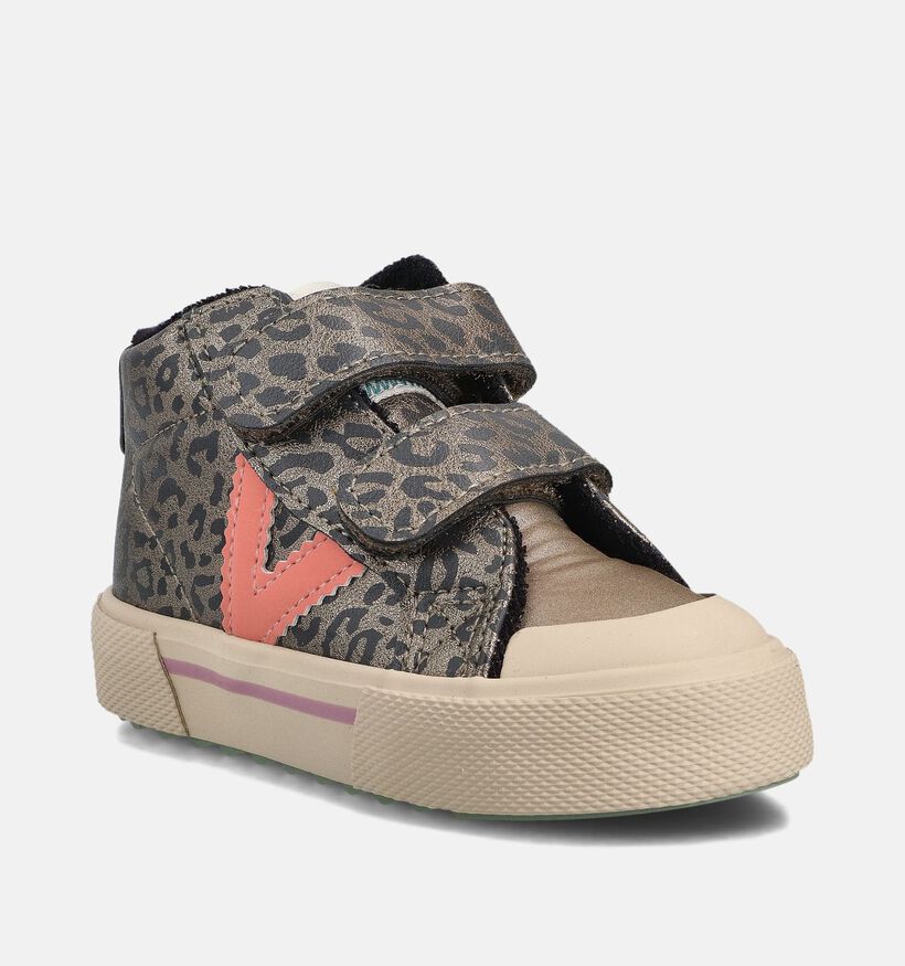 Victoria Tribu Tiras Grijze Hoge Schoenen met Velcro voor meisjes (363040)