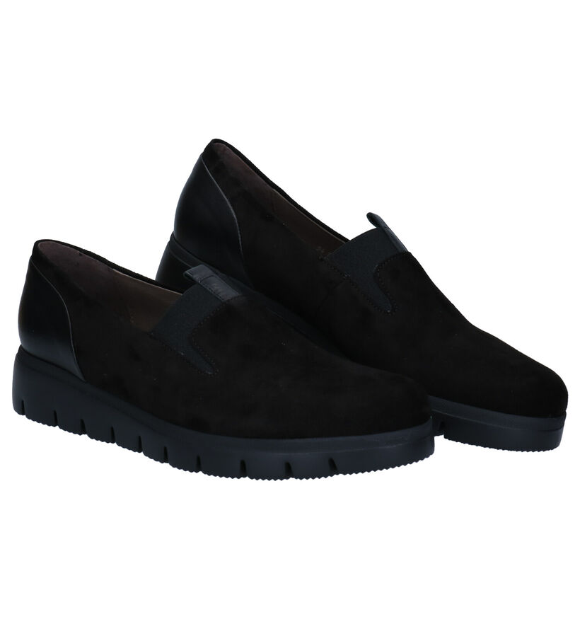 Gabor Best Fitting Zwarte Instappers in nubuck (282412)