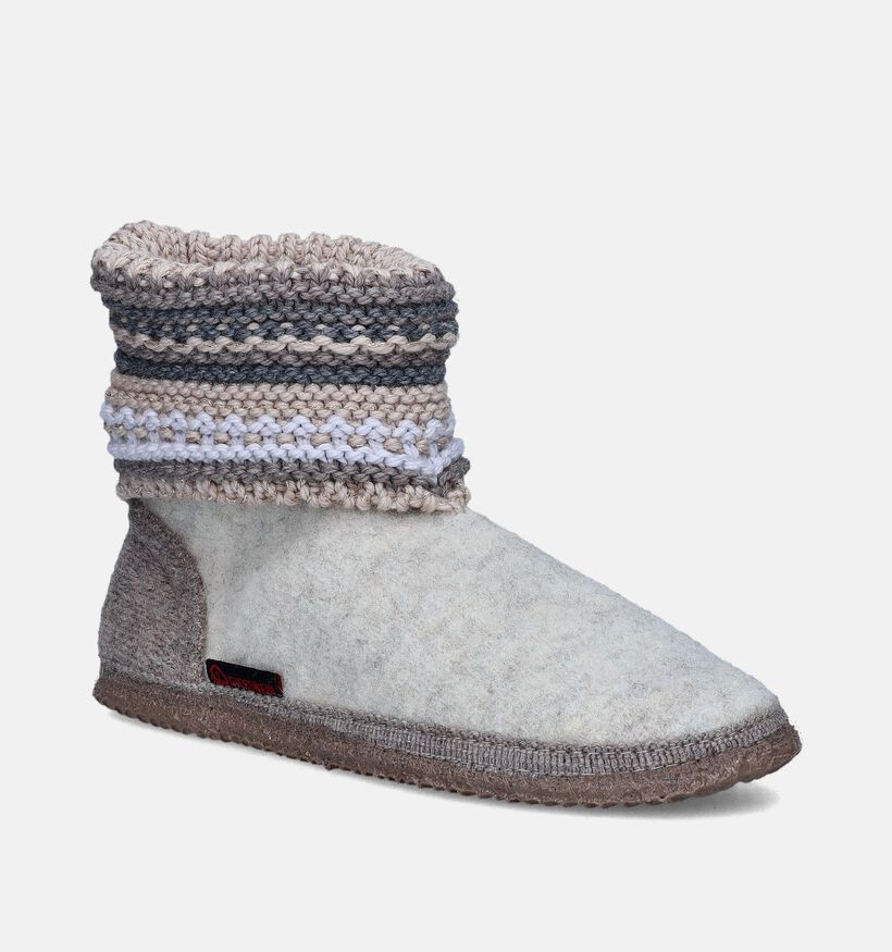 Giesswein Kiel Ecru Hoge pantoffels voor dames (349150)