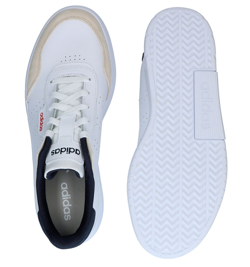 adidas Courtphase Baskets en Blanc en cuir (284830)