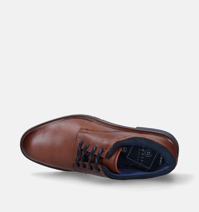 Bugatti Ciriaco Chaussuresà lacets en Cognac pour hommes (335001)