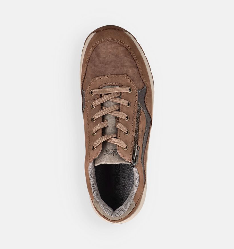 Rieker Bruine Veterschoenen voor heren (367567) - geschikt voor steunzolen